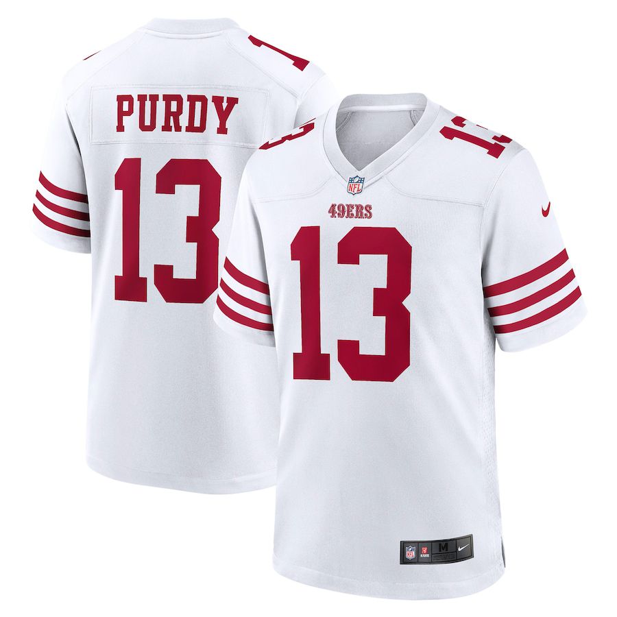 Men San Francisco 49ers 13 Brock Purdy Nike White Game Player NFL Jersey